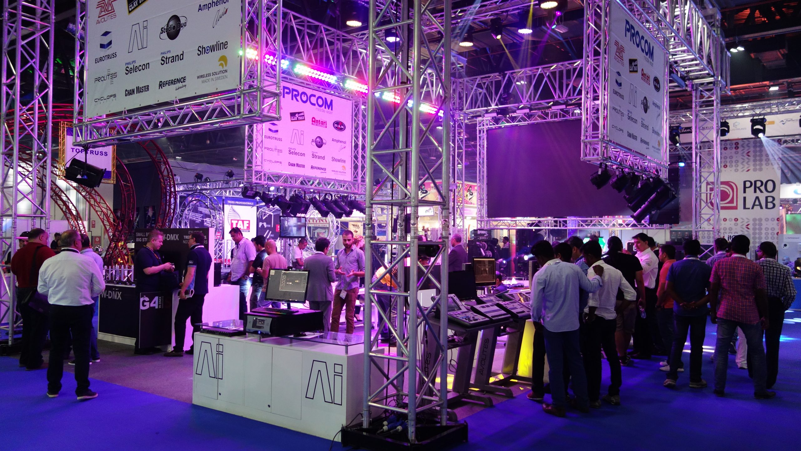 Procom featuring Video Mapping and Stage Visualization at PALME 2015 exhibition- Dubai
