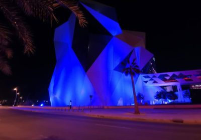 The world's biggest skydiving chamber gets lit up with Cyclops Lighting and Madrix